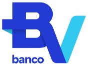 Logo banco BV azul.