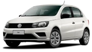 Volkswagen Gol branco, opção de veículo para simulação de empréstimo com garantia de veículo.